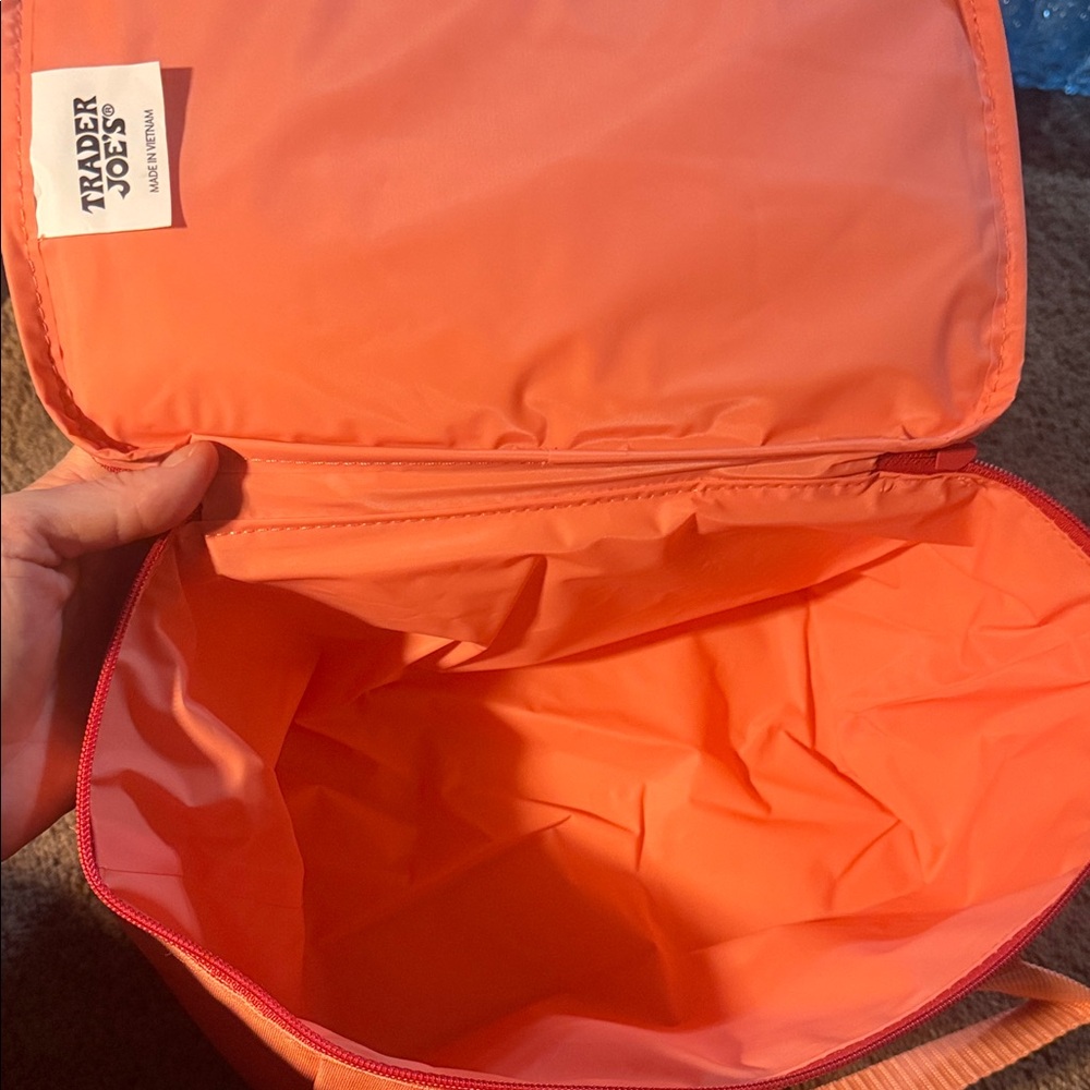 Trader Joe's Red and Orange Insulated Bag - Picture 5 of 5